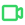 Bright green rounded square icon featuring a white video camera symbol with a play button indicator on the right side